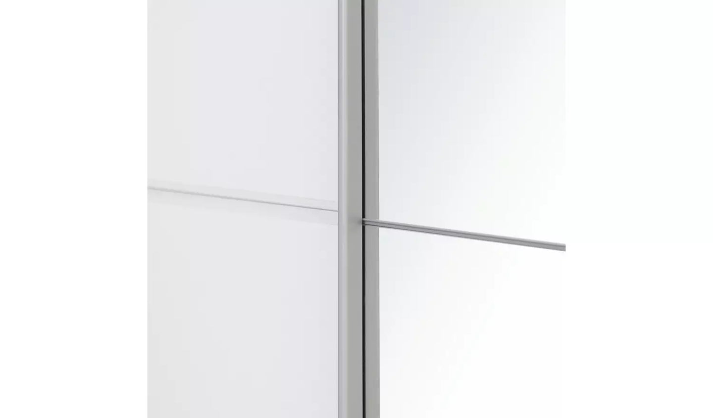 Habitat Holsted Small White & Mirror Wardrobe